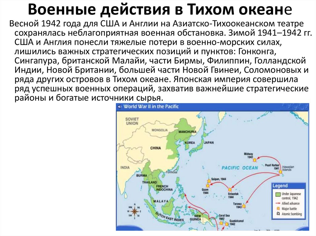 Военные действия в Тихом океане