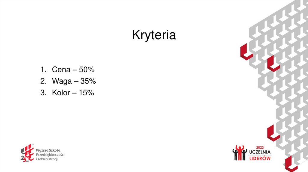 Kryteria