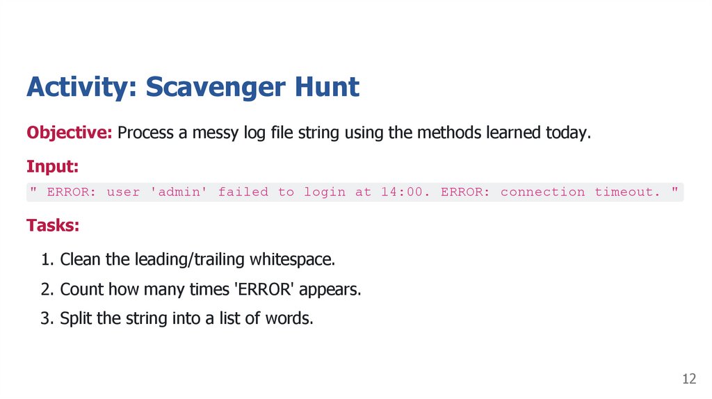 Activity: Scavenger Hunt