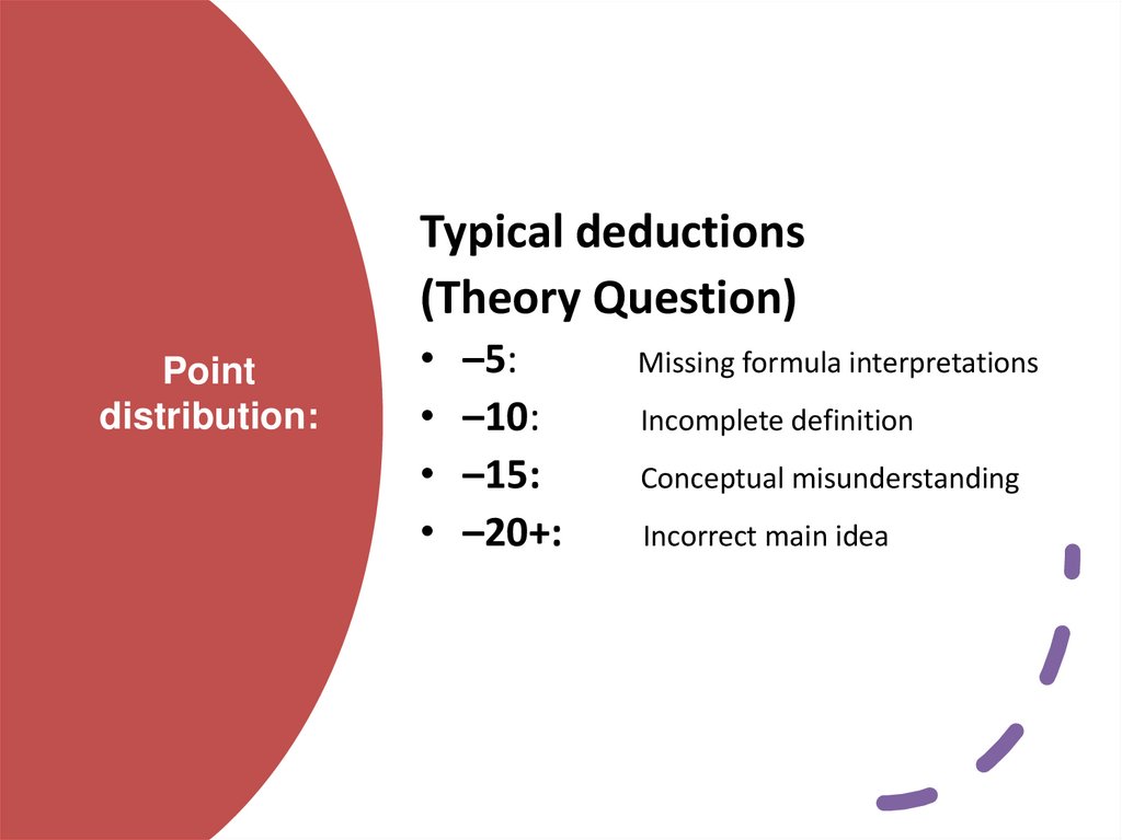 Point distribution: