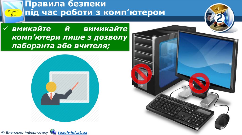 Правила безпеки під час роботи з комп’ютером