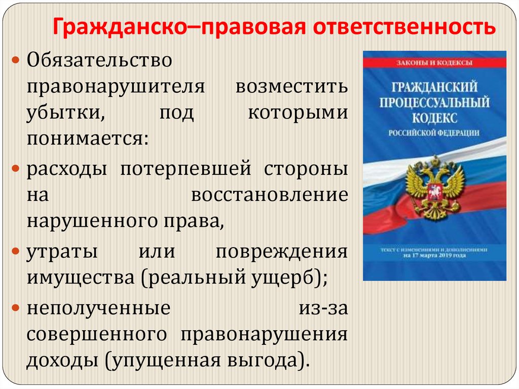 Гражданско–правовая ответственность