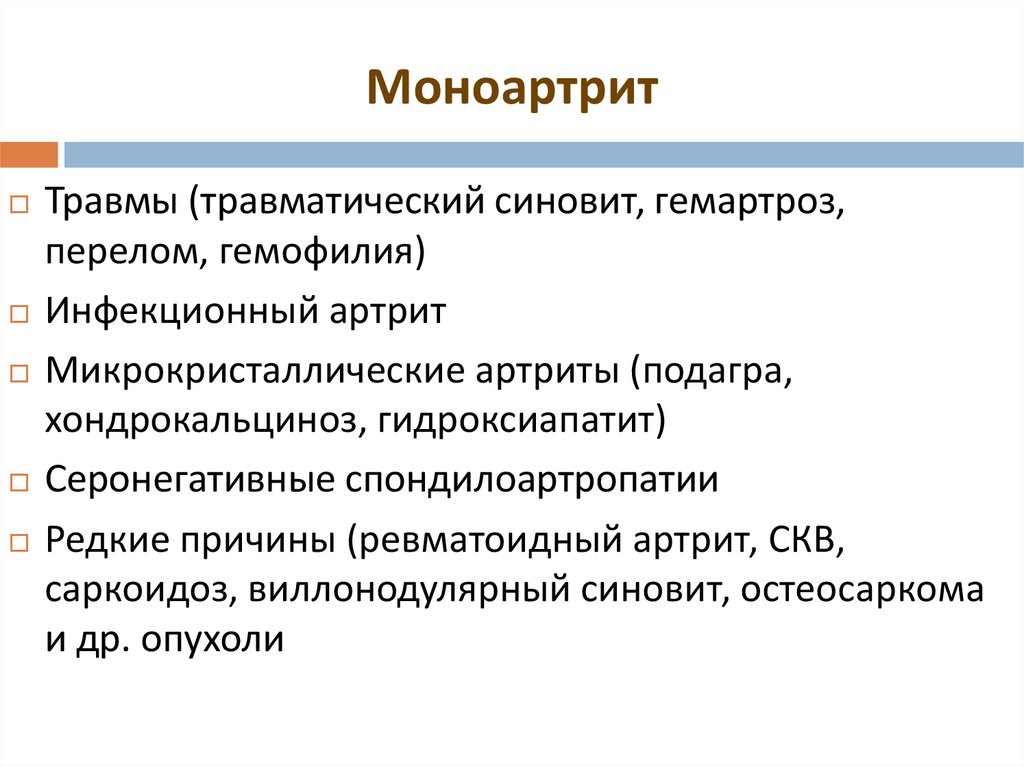 Моноартрит