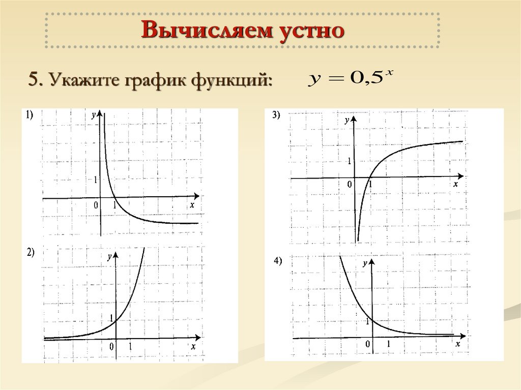 Вычисляем устно