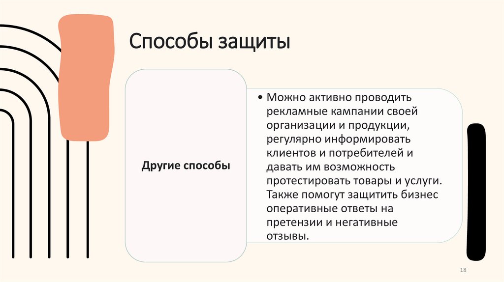 Способы защиты