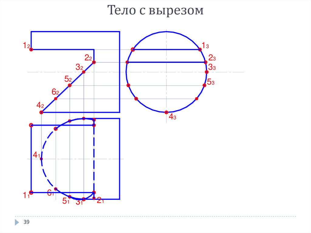 Тело с вырезом