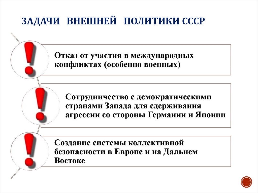 Задачи внешней политики СССР