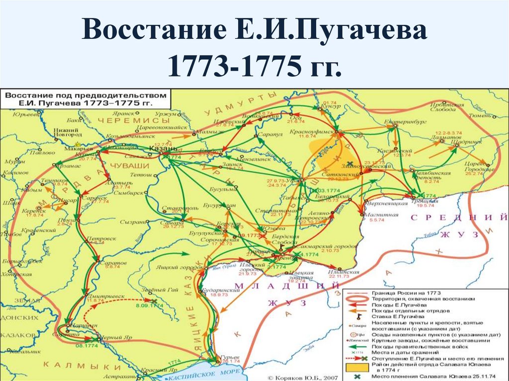 Восстание Е.И.Пугачева 1773-1775 гг.