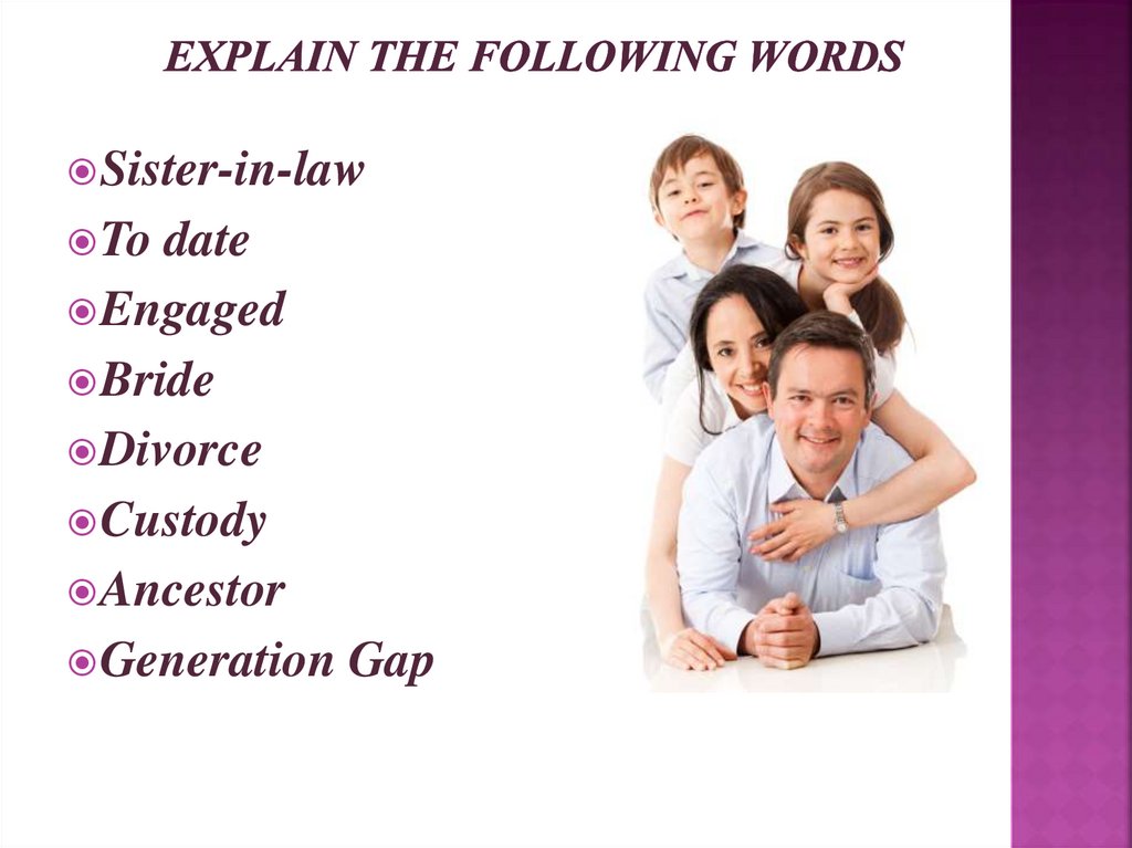 Explain the following words