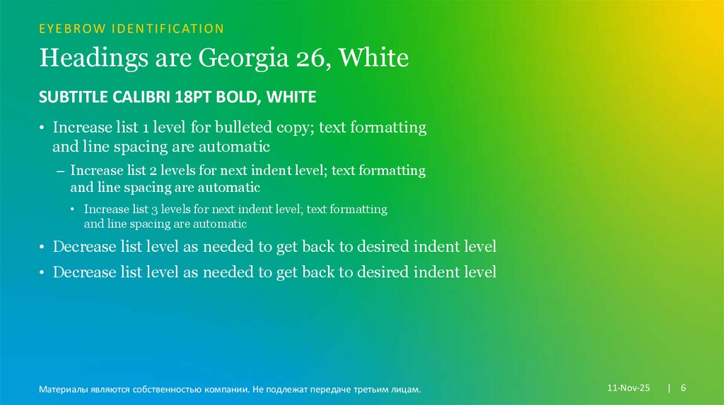 Headings are Georgia 26, White