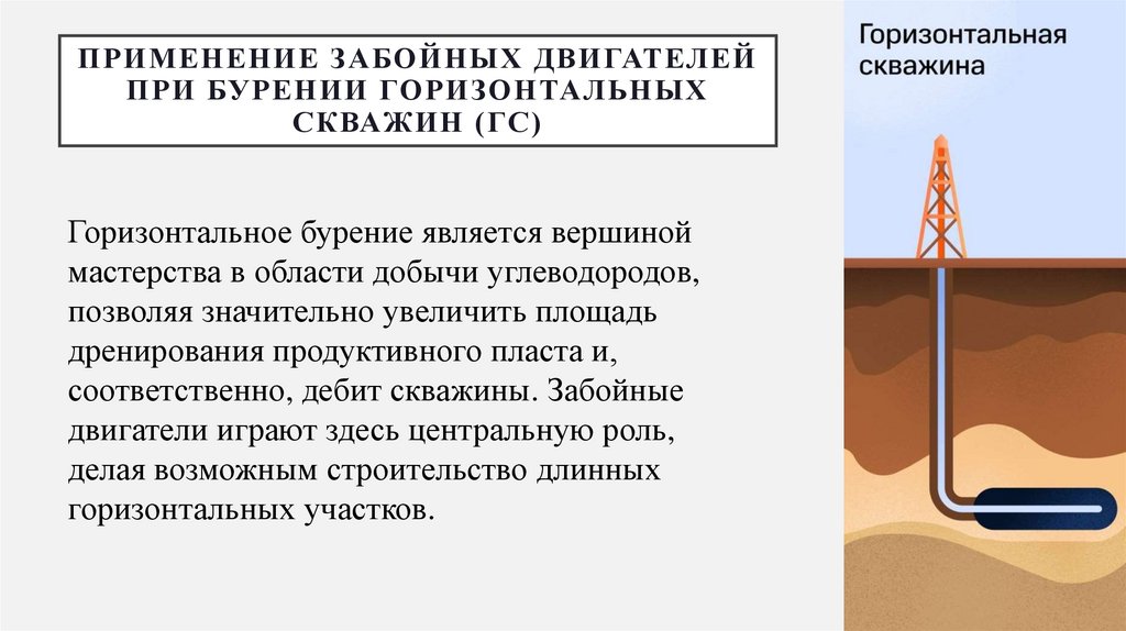 Применение забойных двигателей при бурении горизонтальных скважин (ГС)