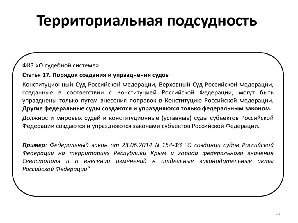 Территориальная подсудность