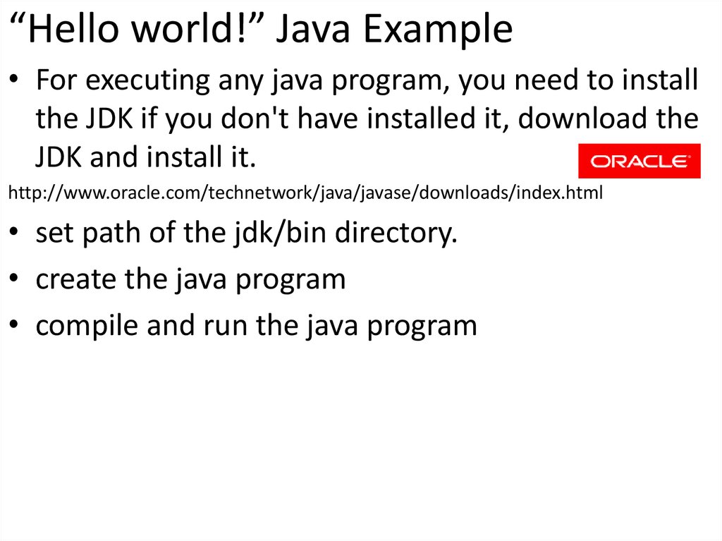 “Hello world!” Java Example