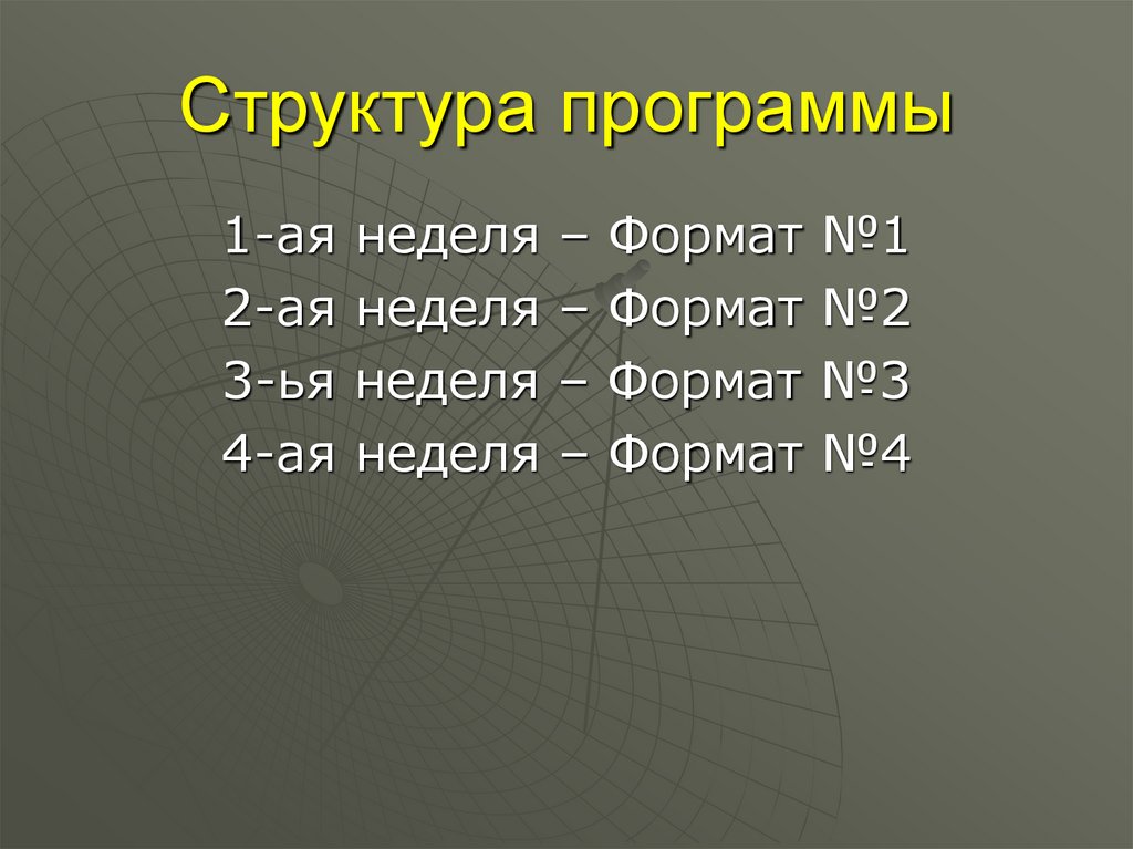 Структура программы