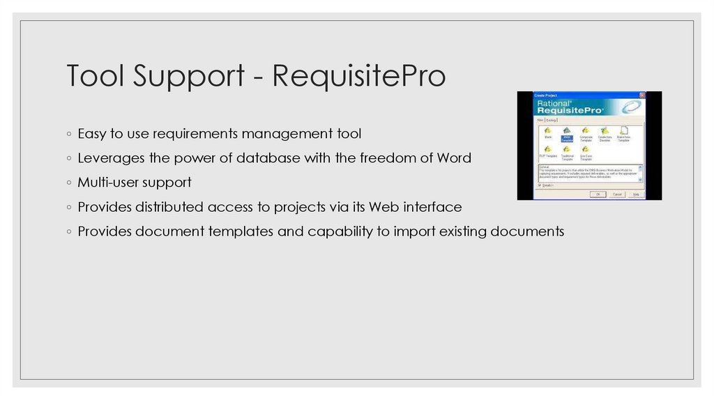 Tool Support - RequisitePro