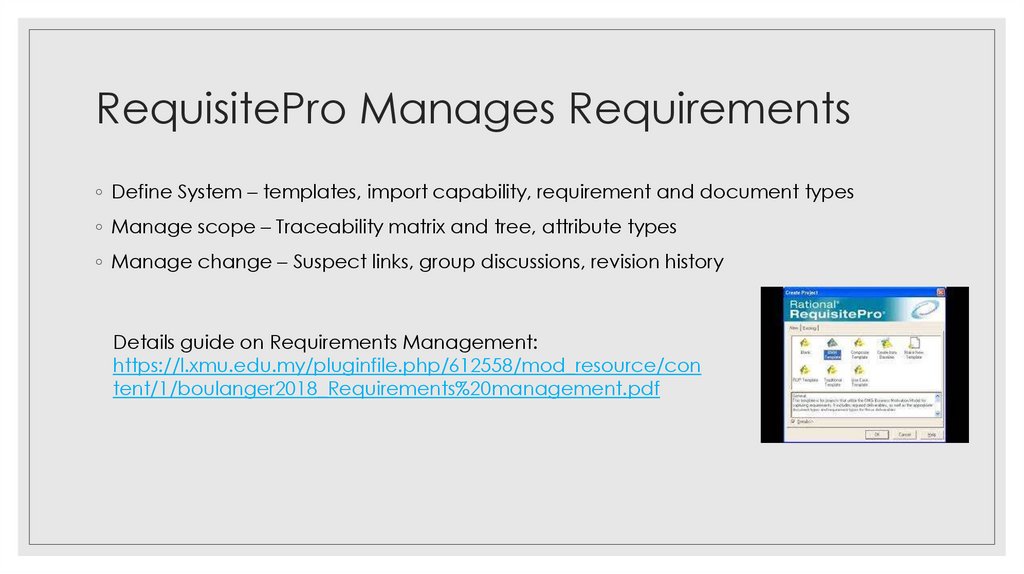 RequisitePro Manages Requirements