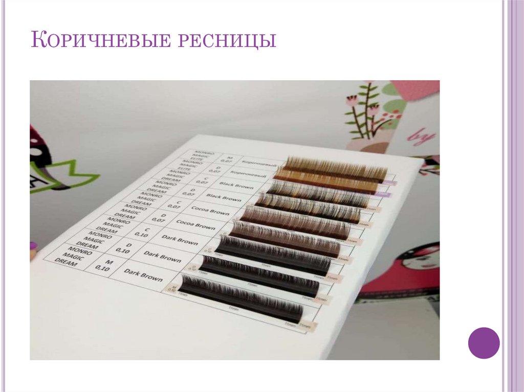 Коричневые ресницы