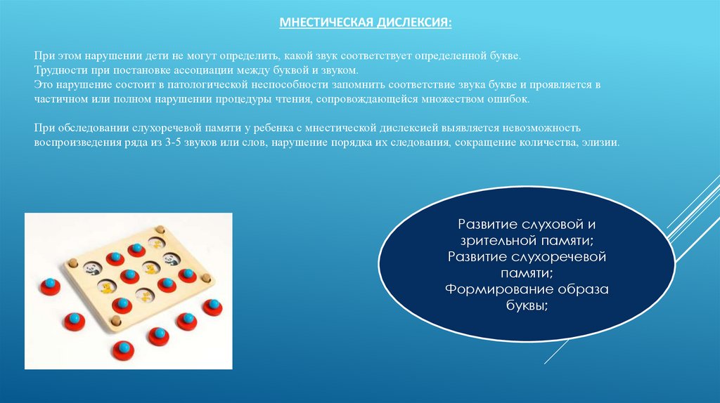 Мнестическая дислексия: