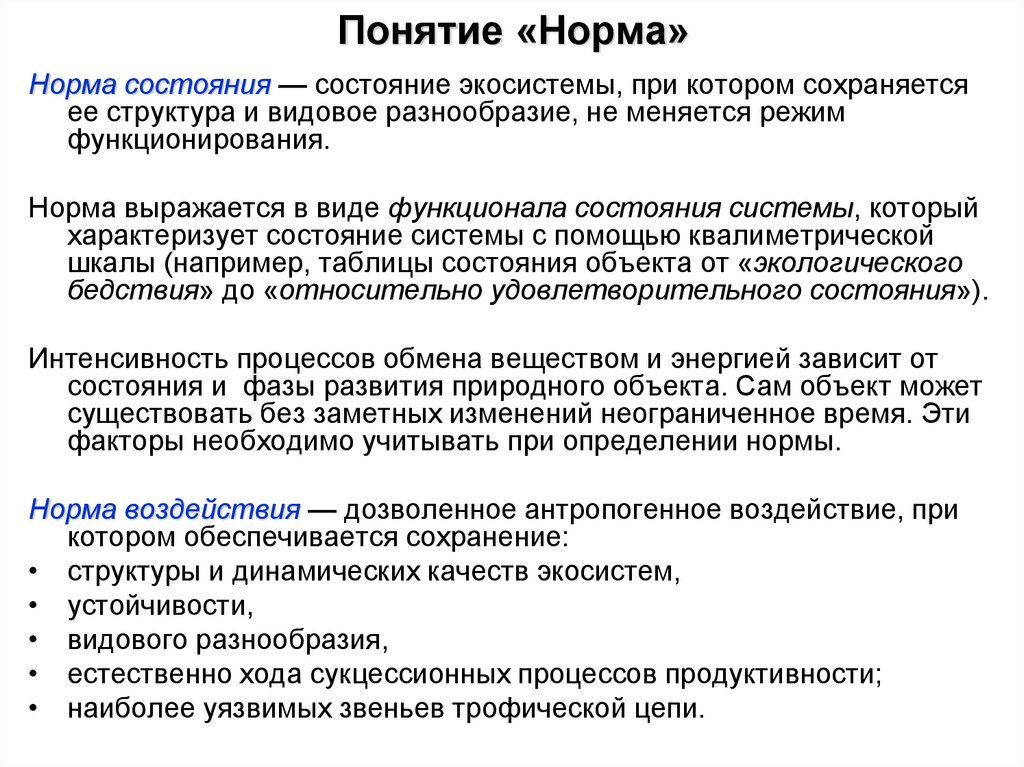 Понятие «Норма»