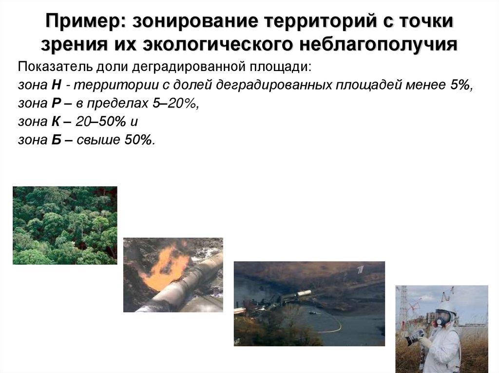Пример: зонирование территорий с точки зрения их экологического неблагополучия