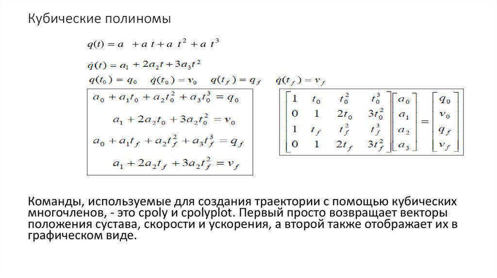 Кубические полиномы