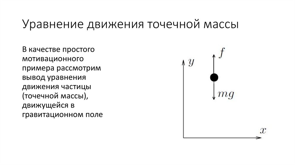 Уравнение движения точечной массы
