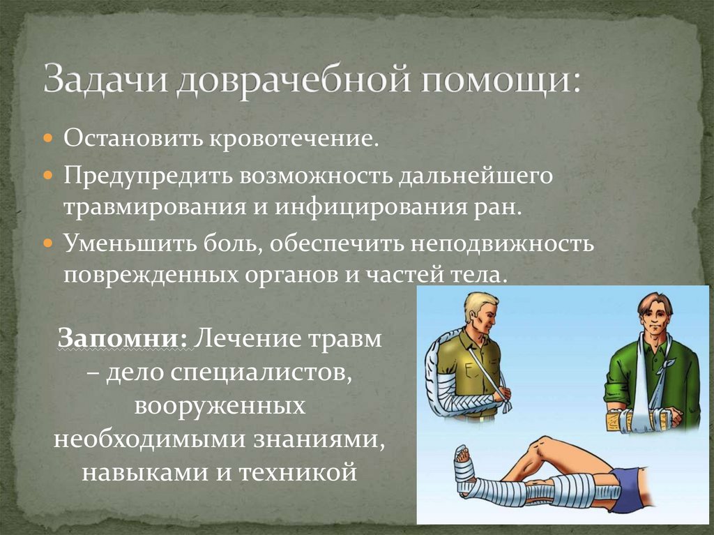 Задачи доврачебной помощи: