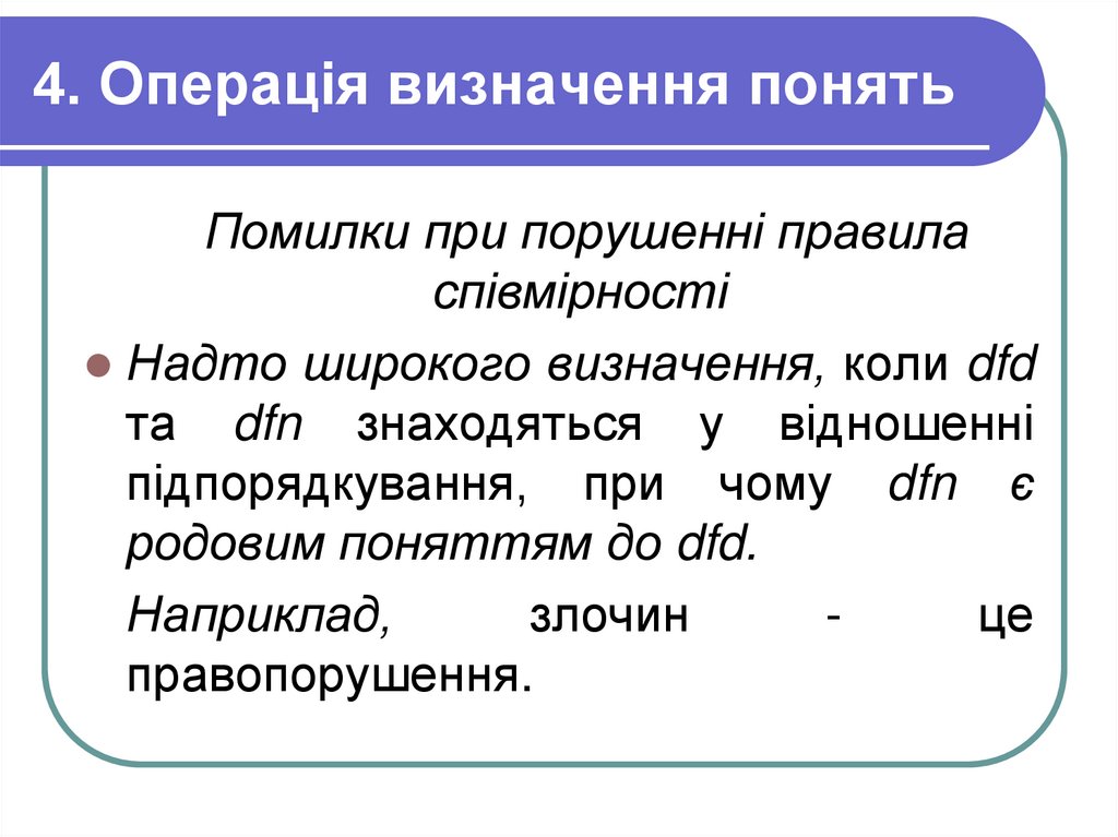 4. Операція визначення понять