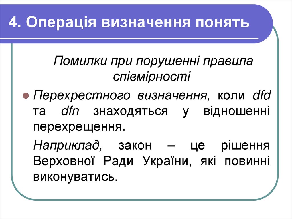 4. Операція визначення понять