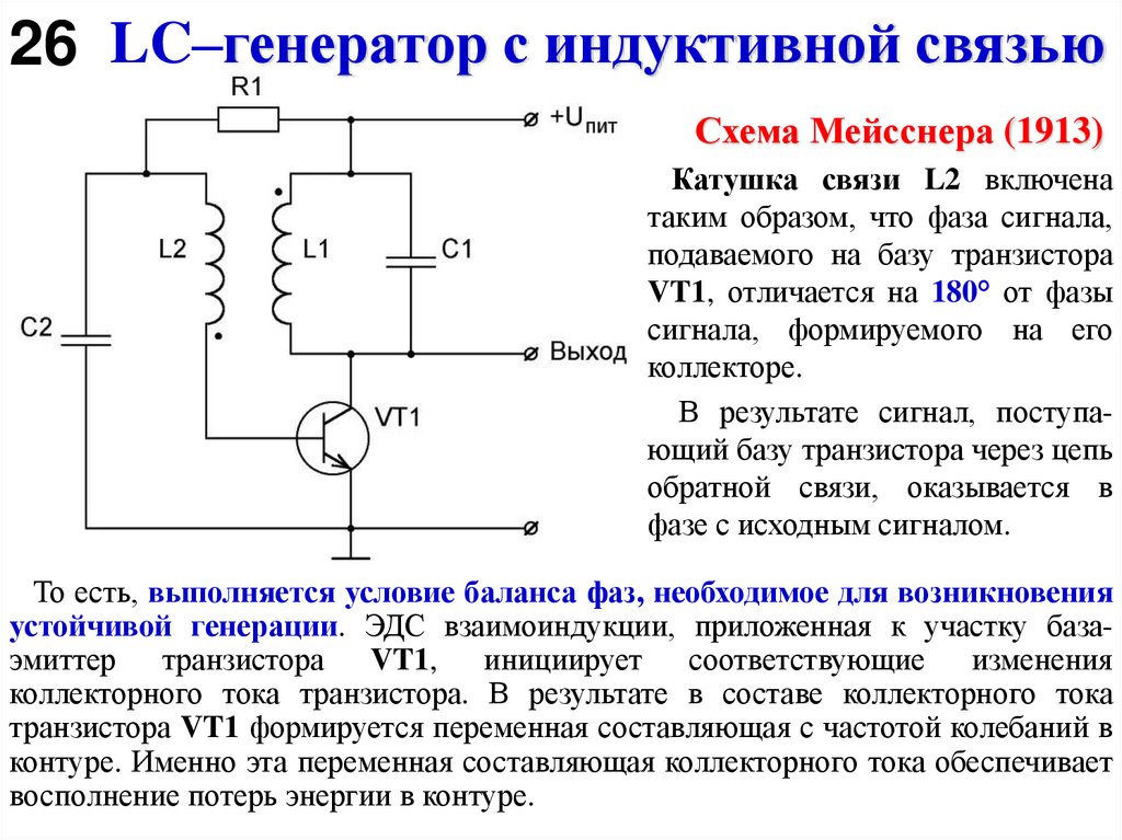LC–генератор с индуктивной связью