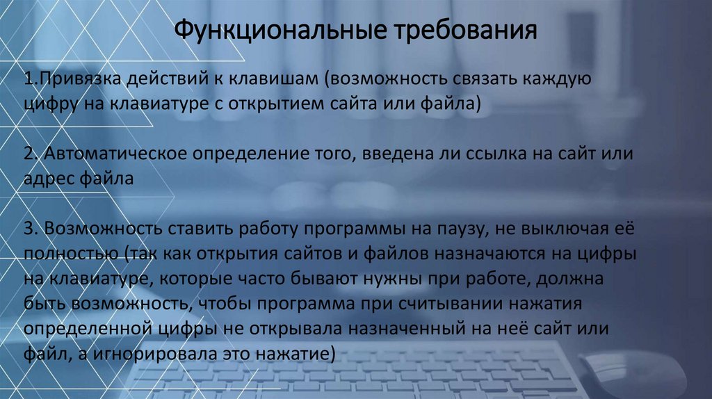 Функциональные требования