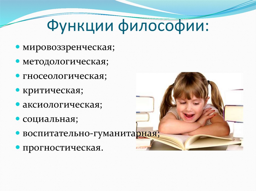Функции философии: