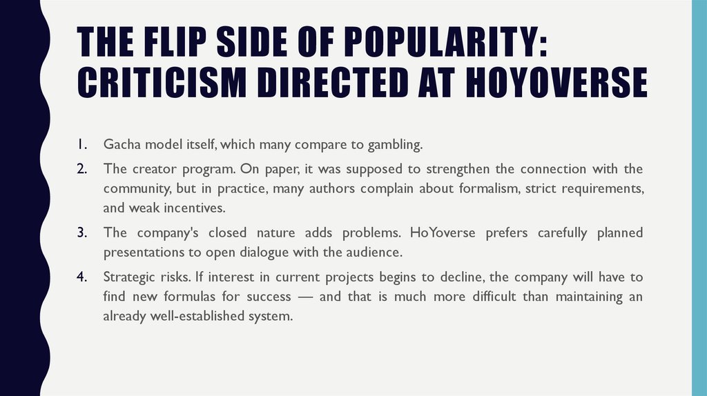 The Flip Side of Popularity: Criticism Directed at HoYoverse