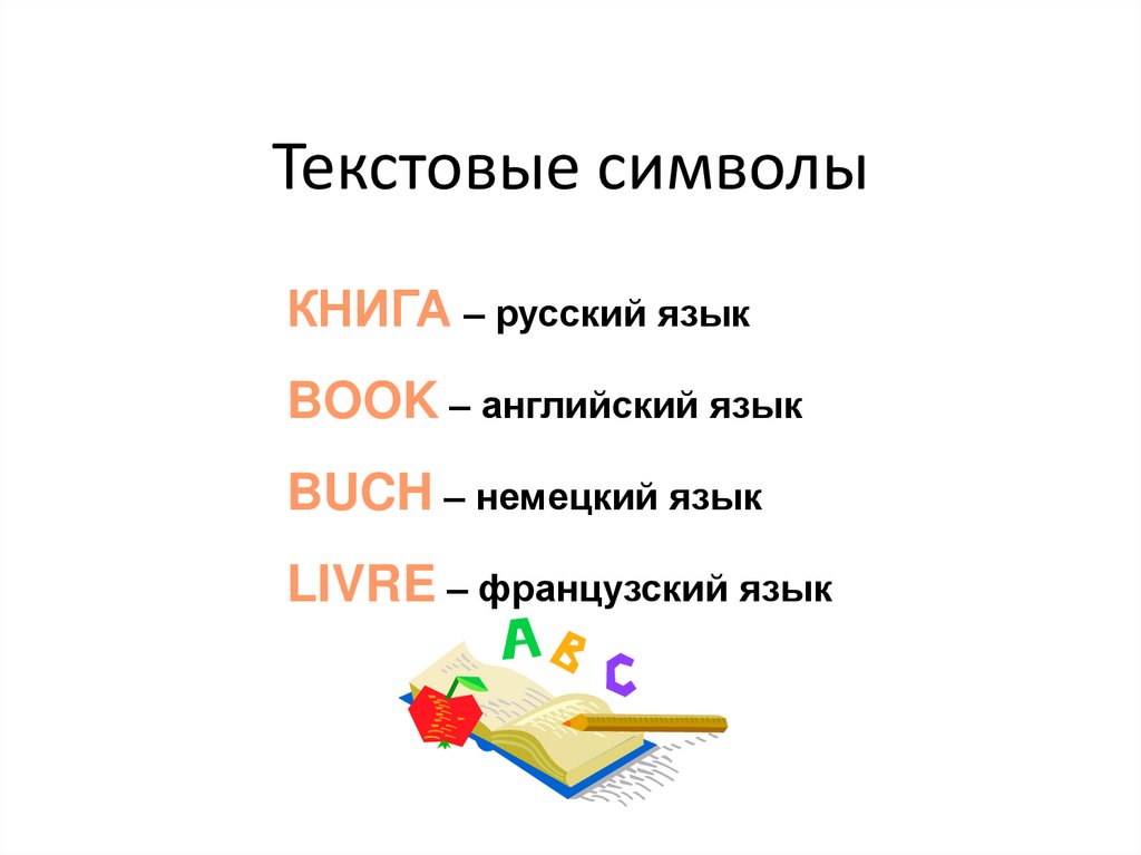 Текстовые символы