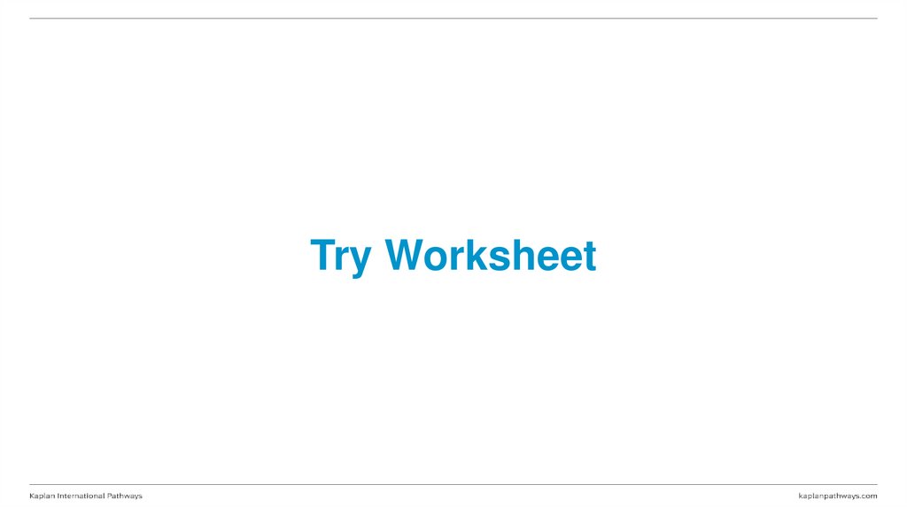 Try Worksheet