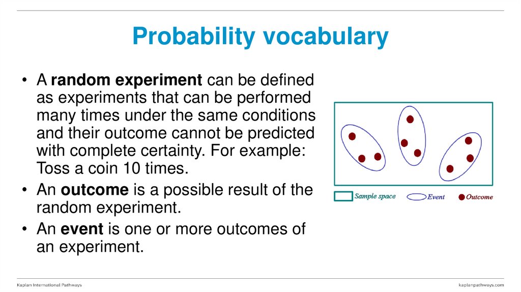 Probability vocabulary
