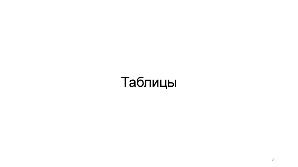 Таблицы