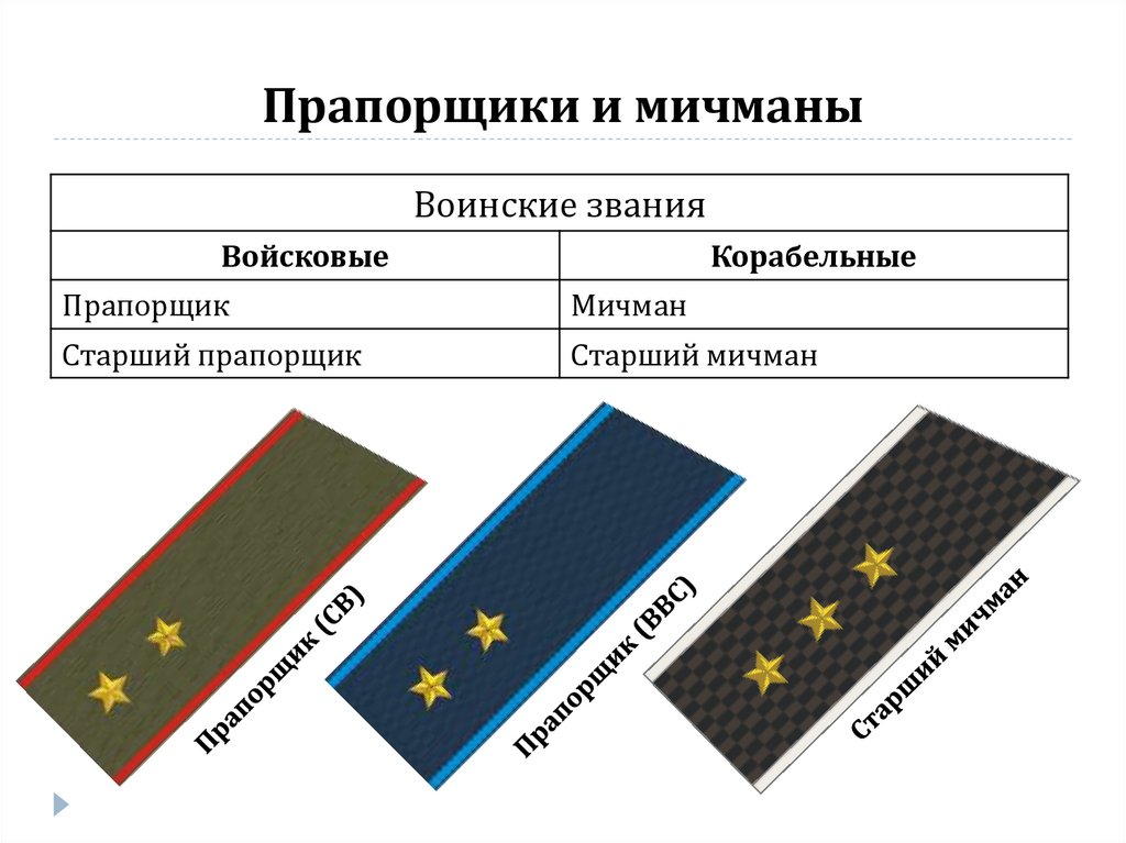 Прапорщики и мичманы