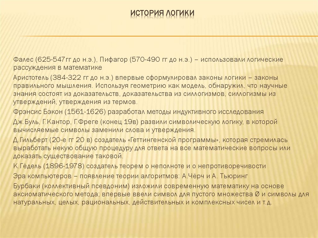 История логики