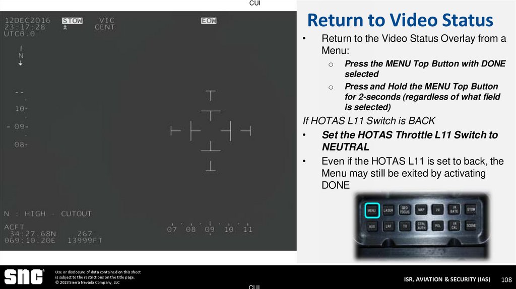 Return to Video Status