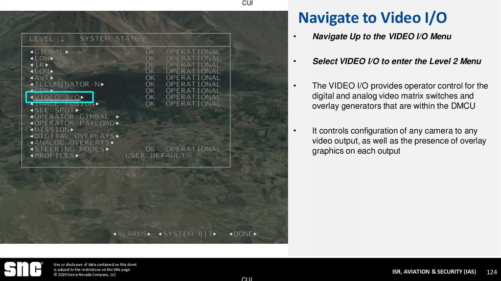Navigate to Video I/O