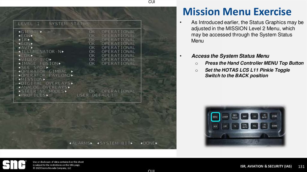 Mission Menu Exercise