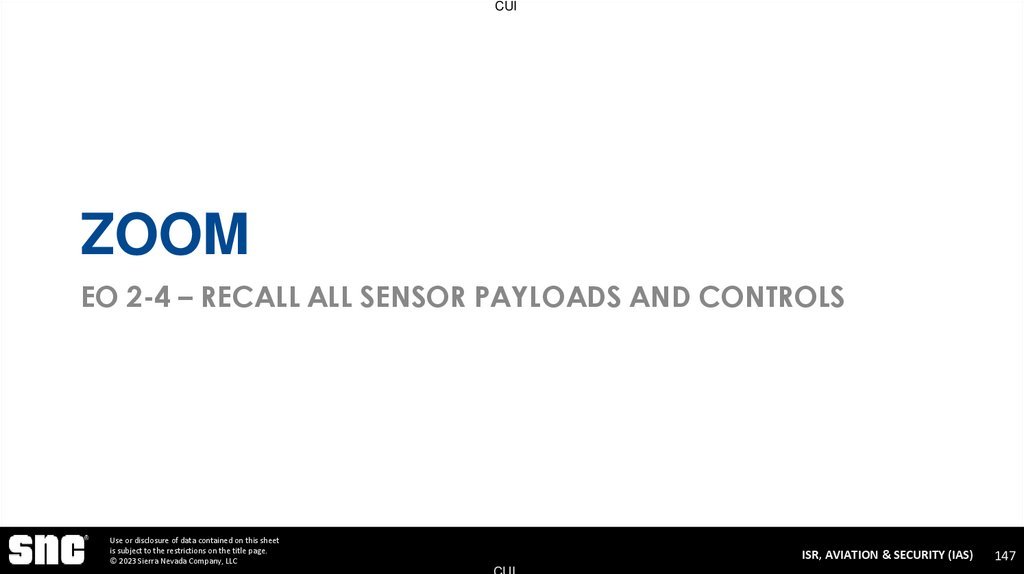 Zoom EO 2-4 – Recall All Sensor Payloads and Controls