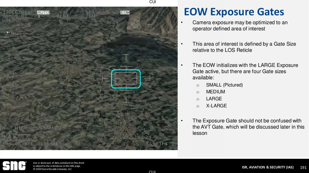 EOW Exposure Gates