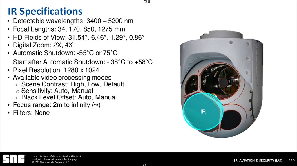 IR Specifications