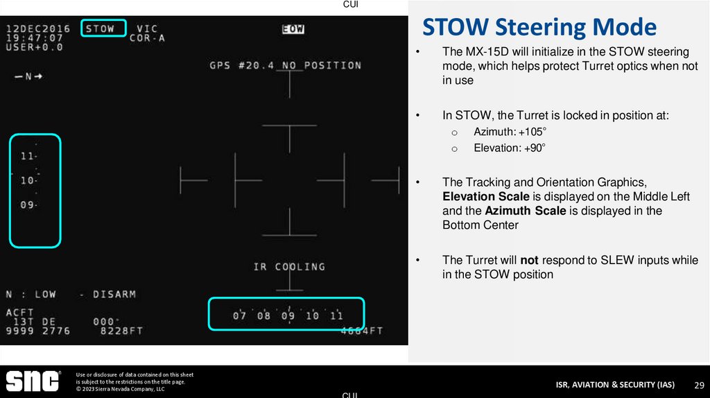STOW Steering Mode