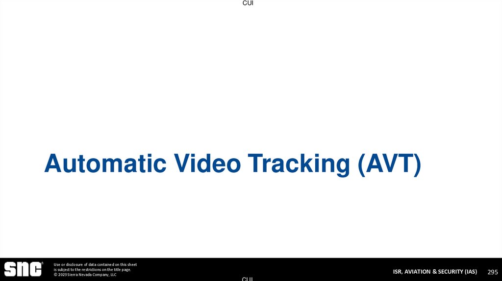 Automatic Video Tracking (AVT)