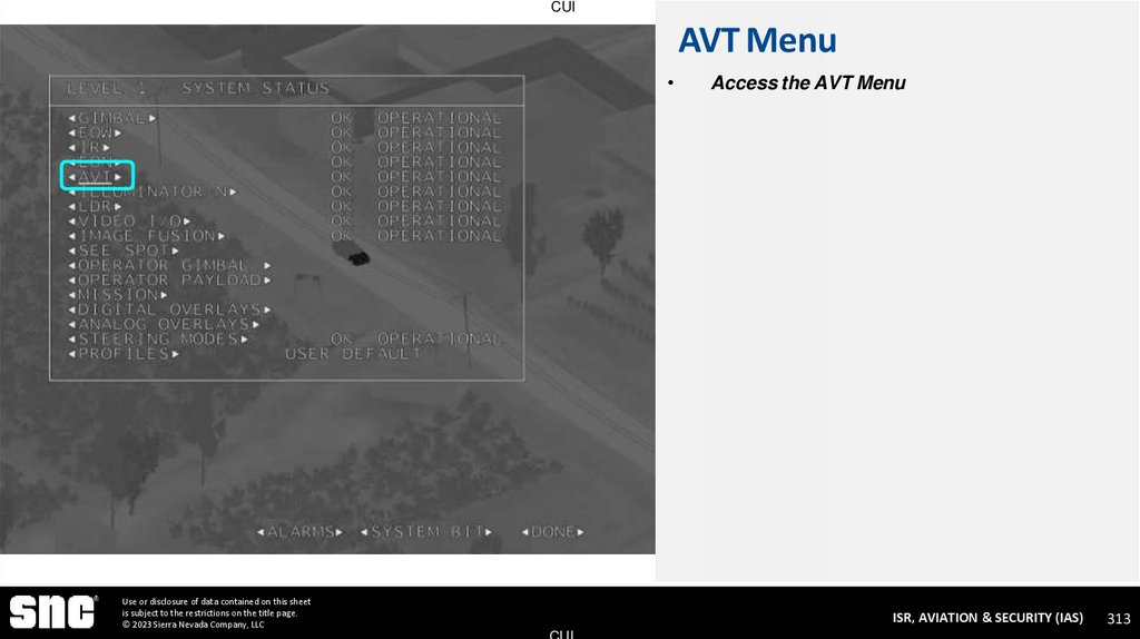 AVT Menu