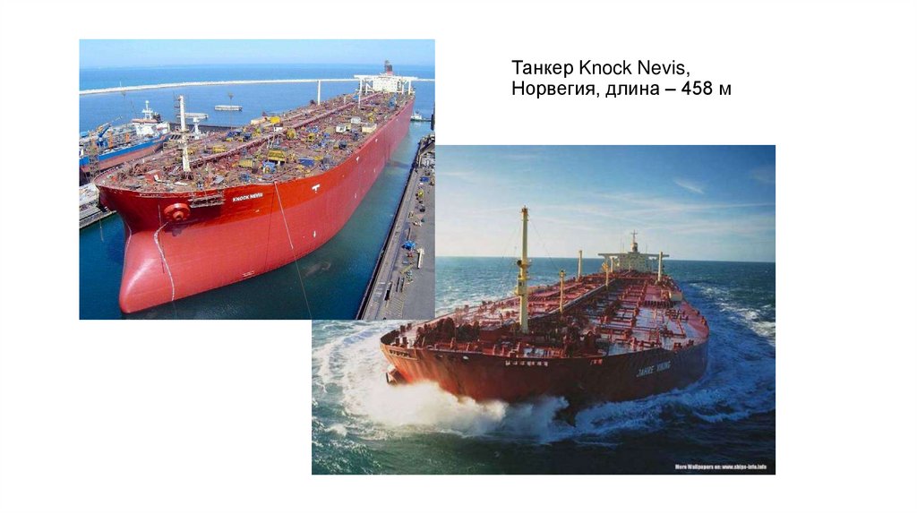 Танкер Knock Nevis, Норвегия, длина – 458 м