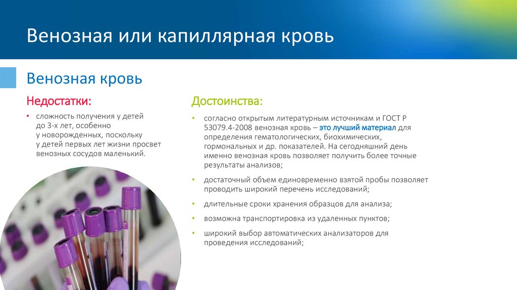 Венозная или капиллярная кровь